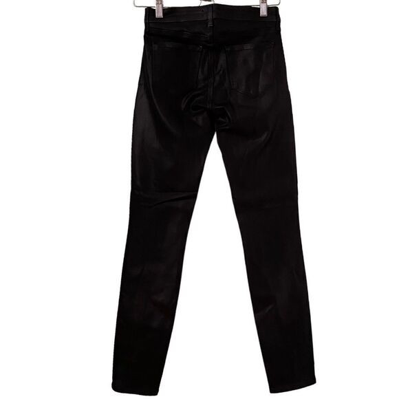 NEW L’AGENCE Jyothi High Rise Split Ankle Jean in Noir Coated Coated Size 25 - Picture 4 of 9